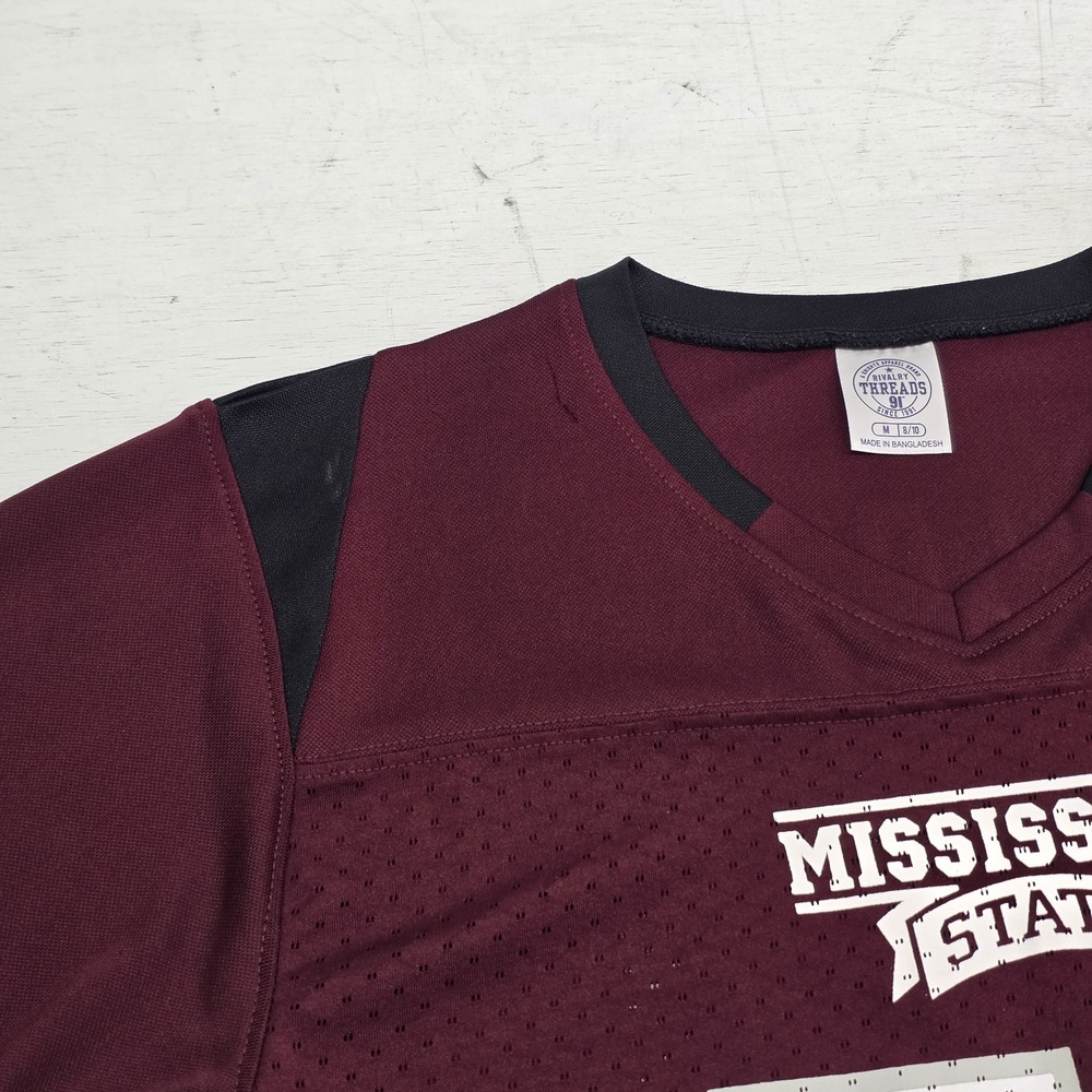 Mississippi State Bulldogs #78 Jersey Youth Boys M 8/10 Maroon Rivalry Threads - Picture 3 of 9